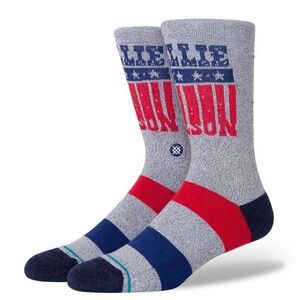 Stance Willie Nelson Gray and Red Socks